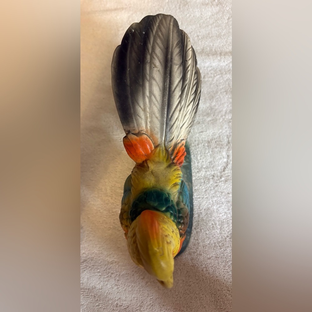 Vintage Chinese Chalkware Pheasant Statue - Picture 5 of 8